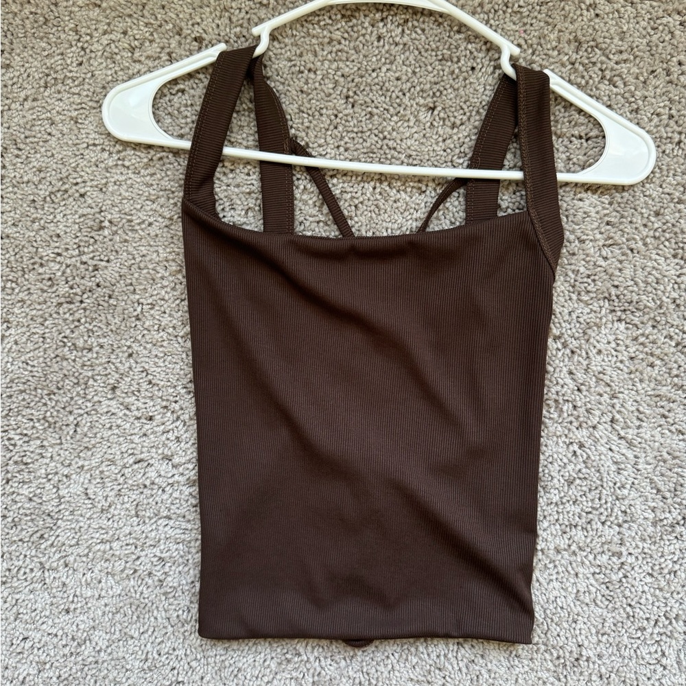 Brown Cotton-On open back tank